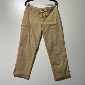 Lauren Ralph Utility Cargo Drawstring Waist Straight Leg Loose Fit Pants Size 10
